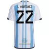 Maglia ufficiale Argentina L. MARTINEZ 22 Casa Mondiali 2022 per Uomo